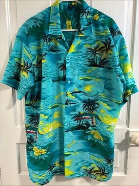Vintage FC Hawaiian Button Down Shirt Size XL